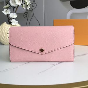 Дизайнерская сумка высококачественной дизайнерской сумки Sarah Women Women Momen Sumbass Pures Zipped Coin Pocket Slots Card Bag Bag с Box245P