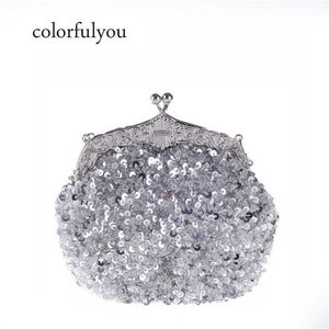 Rhinestones Clutch Evening Bag Vintage Style Handmade Beading Women Purse Solid Wedding Party Diamond Handbag Soft Wallets 230401