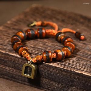 Charm-Armbänder, tibetische Gabala mit ethnischem Gawu-Box-Armband, literarisches Spiel, Rosenkranz, buddhistische Perlen, Schnur, Herren- und Damenschmuck, Geschenke