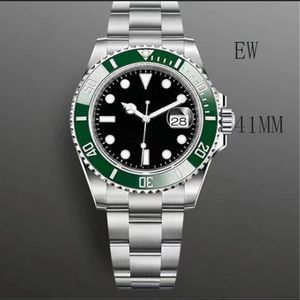 EWF 41mm 904L Aço de aço A3235 Cerâmica verde automática Boldeira preta R126610 Relógios esportivos de homens de relógios 321U