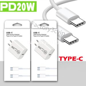 Yüksek kaliteli 20W PD USB C Duvar Şarj Cihazı AB US AC HOME SEYAHAT TİPİ C TİP C TO C TO KABLO SAMSUNG S22 S23 HTC B1