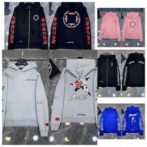 Moletons masculinos Moletons Designer Mens Cromo Inverno Coração Hoodie Ch Manga Longa Casaco Solto Casaco Com Capuz Homens Mulher Hip Hop Chromees Corações Flor 03qt