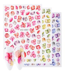 Real Flower Nail Art Stickers 3D Adhesive Decals Leaf Butterfly Maple Nails Design Colorful Decoration Wraps Chstzc01117855341