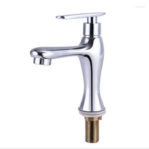 Rubinetti per lavabo da bagno L16150 - Rubinetto per acqua fredda per lavabo in ottone con finitura cromata di lusso