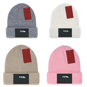 Mens Designer Beanie Chapéu Carta Esporte Crânio Caps Bordado Cor Sólida Branco Rosa Preto De Malha Gorra Bonnet Inverno Outono Térmico Simples Fa04