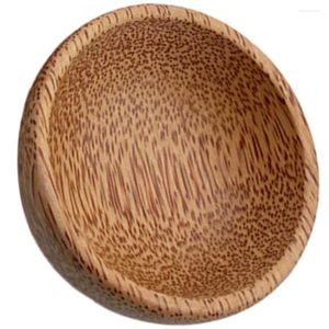 Bowls Coconuts Wood Salad Bowl El Container Wooden Household Fruit Round Holder Natural Home Decor