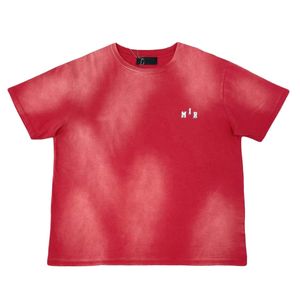 męski projektant Tshirt jesienne tshirty koszulki luksusowe marka odzież spraym liter bawełny krótki rękaw wiosna letnia fala męskie koszulki tee tee crew szyja