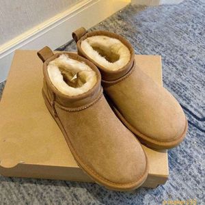 Mulheres Ughes Designer Ultra Mini Bota Ughlies Chinelos Austrália Mulheres Bota de Neve Tasman Marrom Botas de Inverno Senhoras Plataforma Pele Camurça Pele de Carneiro Lã Botas de Tornozelo