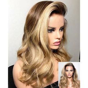 Ombre #1B #27 Transparent 13*4 Lace Front Wig Human Hair Side Part 8--28 Inch Body Wave For Woman 130% side part transparent hd