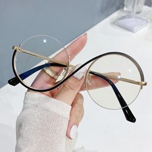 Sunglasses Round Metal Glasses For Computer Anti Blue Ray Frame Women Men Eyeglasses Transparent Spectacles Clear Eyewear Oculos De Grau