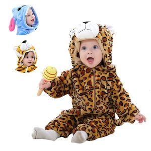 Pyjamas Baby Animal Costumes Unisex Toddler Onesie Animal Dress Up Clothes 2-36 månader Halloween Dress Up Romper Warm and Cute Pyjamas 231101