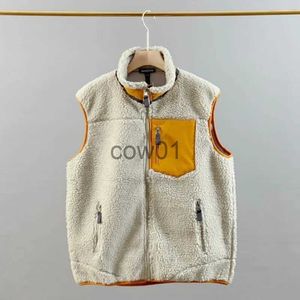 Gilet da uomo Autunno e Inverno Stile Americano Bata Fleece Uomo e Donna Gilet Sherpa Cappotto Casual Allentato Polar Fleece Splice Pocket Moda Selvaggio J231102