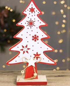 Рождественские украшения Настольный набор Снежинка Деревянные елочные украшения Навидад Годовой подарок Рождественский висит