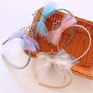 Hair Accessories Girls Crown Headband Sweet Shiny Yarn Hairband Birthday Party Headdress Makeup Bundled Trendy For Children