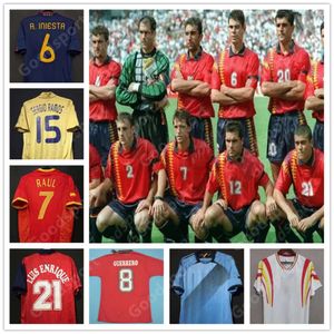 QQQ8 1994 2010 Spainish Soccer Jersey Football Shirt Vintage Classic Antique Uniform Torres Xavi A.Inesta David Villa Retro Retro