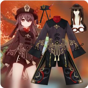 Genshin Impact Hutao Cosplay Costume Uniform Anime Game Hu Tao Halloween Women Clothes Cosplay