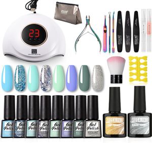 Kit per nail art Kit di smalti gel Set di vernici ibride Semi permanente Tutto per manicure Lacca UV LED Soak Off5750648