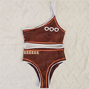 Costumi da bagno bikini stampati con lettere per le donne Costumi da bagno sexy imbottiti alla moda Designer Beach Pool Surf Equitazione costumi da bagno possono essere indossati su entrambi i lati