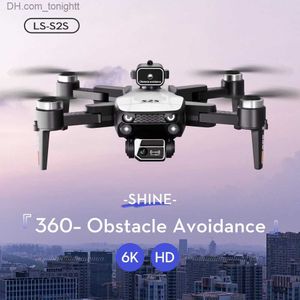 Drones New Upgrade Professional Drones 4k 6K HD Dual Camera Brushless DC Drone Optical Flow Hover 360 Obstacle Avoidance Endurance UAV Q231102