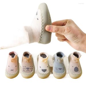 İlk Walkers moda markası bebek bebek beşik ayakkabıları çocuk ganimet doğdu, yürümeye başlayan kız kız kauçuk taban kayma önleyici örgü karikatür ayakkabı 1 yıldır