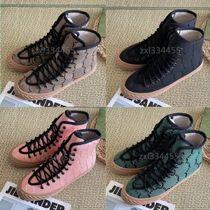 Trainer High Canvas Sports Running Shoe Designer Män Kvinnor Vintage Sticked Brodery High Top Casual Sneakers 35-44