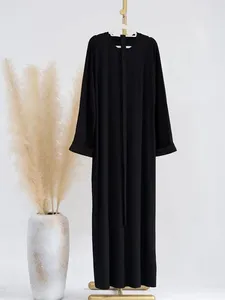 Etniska kläder vinter kebaya stickad tröja abaya kalkon muslim långa hijab klänning islam abayas för kvinnor robe femme musulmane vestido