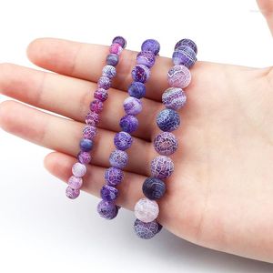 Странд очарование мужчин женское браслет 6 8 10 мм фиолетовый черный натуральные выветрившиеся каменные бусины браслеты Классический йога эластичный импульс