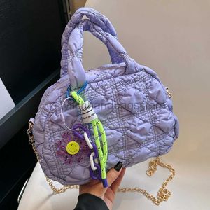 Axelväskor olika färger nylon soulder väska lämplig quiltad platt handväska kvinnor plånbok bagstylishhandbagsstore