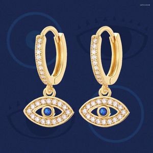 Orecchini pendenti Moda Color oro Evil Blue Eye Top Quality Lucky Hoop per le donne Gioielli turchi 2023