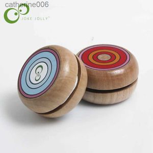 Yoyo Wholesale wooden YOYO yo kids classic toys xmas gifts party favors kindergarten school carnival loot bag filler GYH S26L231102