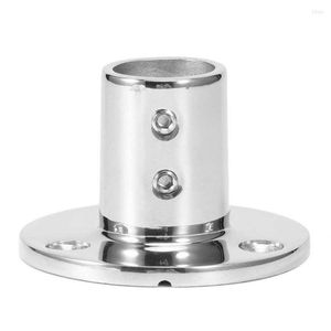 All Terrain Wheels 90 Degree Round Tube Base Hand Rail Fitting 316 Stainless Steel Marine Boat Hardwares