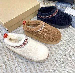 Tasman Chinelos de Pele de Castanha Slides Sherpa Fleece Fofo Tazz Trança Scuffs Mules Mulheres Ultra Mini Bota Plataforma Slip-on Sapatos Camurça Uppe pSx feq