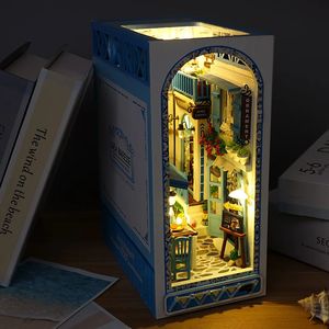 ドールハウスアクセサリーdiy book nook木製本棚棚インサートブックエンドドールハウスカサミニチュアチルドレンおもちゃ誕生日プレゼントブックエンド231102