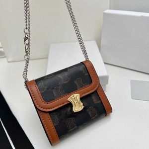 Womans Brand Brand Designer Bags Card Pack Wallet Tote New Fashion Texture chain Leather Multifunctional Portable Three Fold Wallet Basket bag Factory Direct Sale