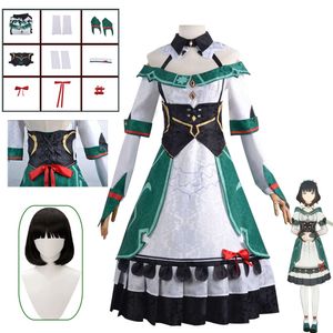 Game Genshin Impact Cosplay Costume Katheryne Headgear Women Dress Katherine Suits Halloween Carnival Party Outfits cosplay