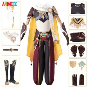 Game Genshin Impact Costume Sora Kong Cosplay Traveler Aether Halloween Party Outfit Wig Full Sets Women cosplay