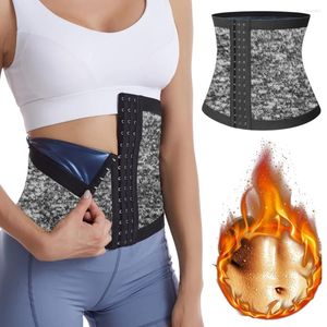 Women's Shapers Women Taist Trainer Body Shaper Gym Corsets Fat Burn Blue Srebrny trening cieplny pas Slim Norset Tummy