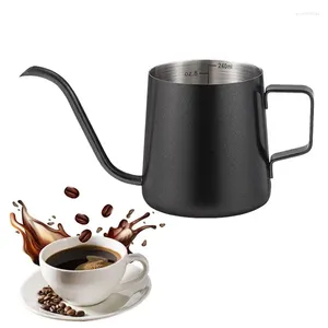 Garrafas de água duráveis máquina de café por gotejamento de mão com escala de aço inoxidável gooseneck bico pote leve despeje sobre chaleira