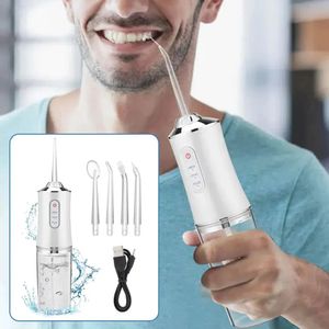 Outra higiene oral fio dental portátil sem fio irrigador oral limpeza 3 modos à prova d'água recarregável limpador dental com 4 bicos 231101