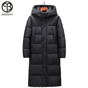 Men's Down Parkas Men down jacket Brand clothing winter coat X-long men's parkas hooded thicken warm goose winter jackets snow outerwear 231101