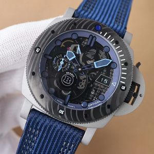 Hidden Walker Men's Watch 47 мм с технологией выреза Dial, Super Luminous с оригинальным движением, роскошные часы, фирменные часы