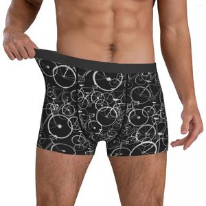 Mutande Biciclette in bianco e nero Intimo bici Stampa Boxer maschile Slip boxer semplici Mutandine taglie forti