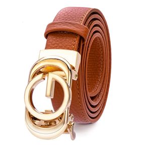 Bältestrend 2023 Kvinnor Brand Designer Luxury Belt for Women High Quality Cowhide Leather Belt Female Automatic Buckle Luxuri 231101