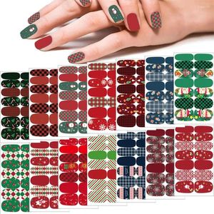 Kit per nail art Natale 3D decalcomanie con fiocchi di neve Decorazioni adesive con glitter polacchi Anno Autodisegni Adesivi Bastone invernale J5O4