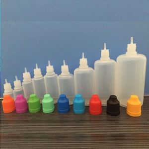 Needle Bottle 5ml 10ml 15ml 20ml 30ml 50ml Soft Dropper bottles CHILD Proof Caps Store liquid Thmql