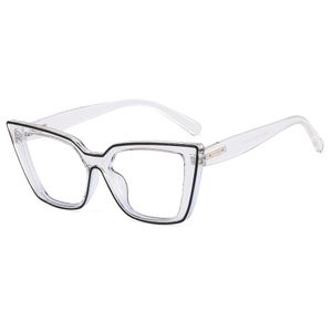 2023 neue anti-blaue Katzenauge Retro-Brille Rahmen flacher Spiegel Europa und die Vereinigten Staaten transparente Flut grenzüberschreitende Brille Rahmen