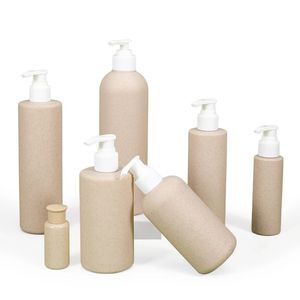 Wheat Straw Pump plastic Bottle Sannitizer Replacement Bottle Lotion Bottle Cosmetic Shampoo Bath Wash Packaging Bottle