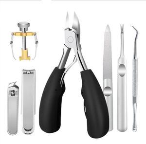 Nagelkonstsatser 7st Set Cutoricle Remover Kit Clipper Trimmer för Ingrown Nails Pedicure Manicure Corrector Tool6866985