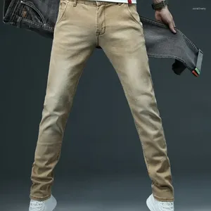 Men's Jeans 2024 Four Seasons Slim Stretch Skinny Multi-Color Fashion Youth