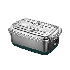 Dinnerware Sets Metal Stainless Steel Bento Lunch Box Container For Kids Or Adults Outdoor Insulated